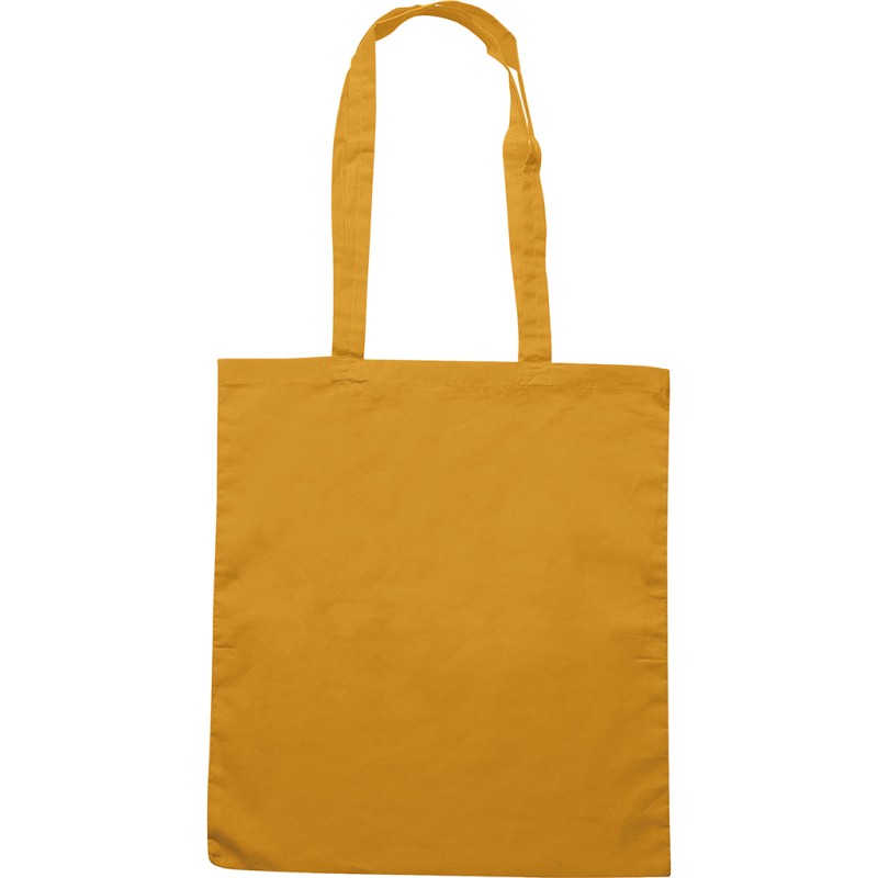 Borsa shopper in cotone senape personalizzata Q24210SE