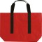 Borsa shopper termica con soffietto in poliestere rossa personalizzata Q24219R