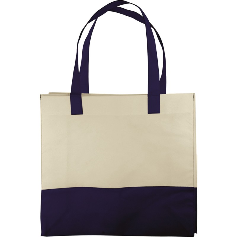 Borsa shopper in tnt blu navy personalizzata Q24221NY