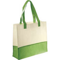 Borsa shopper in tnt verde acido personalizzata Q24221VA Borsa shopper in tnt verde acido personalizzata Q24221VA