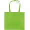 Borsa shopper con soffietto in tnt verde acido personalizzata Q24222VA