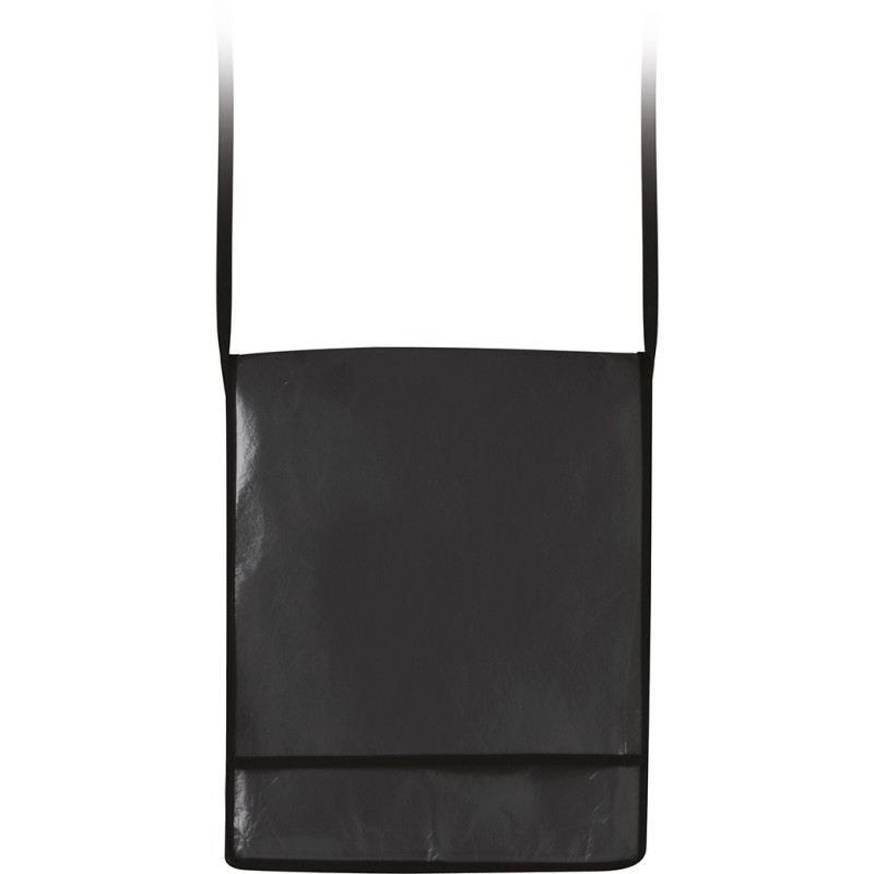 Borsa in tnt plastificato nera personalizzata Q24227N Borsa in tnt plastificato nera personalizzata Q24227N