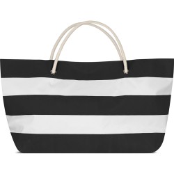 Borsa mare in poliestere bianco/nero personalizzata Q24237B/N Borsa mare in poliestere bianco/nero personalizzata Q24237B/N