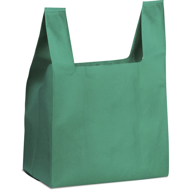 Borsa shopper in tnt verde personalizzata Q24242V