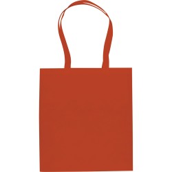 Borsa shopper con soffietto in tnt rossa personalizzata Q24243R Borsa shopper con soffietto in tnt rossa personalizzata Q24243R