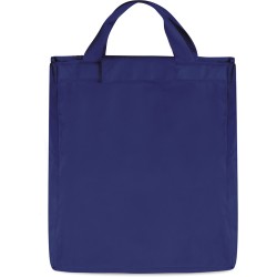 Borsa shopper con soffietto in tnt blu navy personalizzata Q24246NY Borsa shopper con soffietto in tnt blu navy personalizzata Q24246NY
