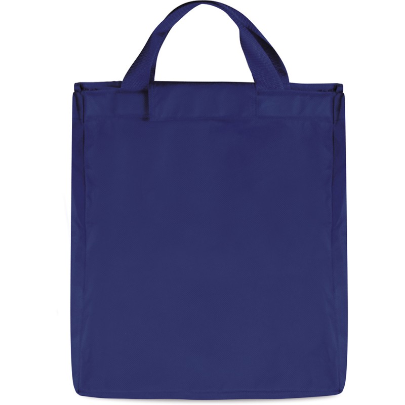 Borsa shopper con soffietto in tnt blu navy personalizzata Q24246NY Borsa shopper con soffietto in tnt blu navy personalizzata Q24246NY