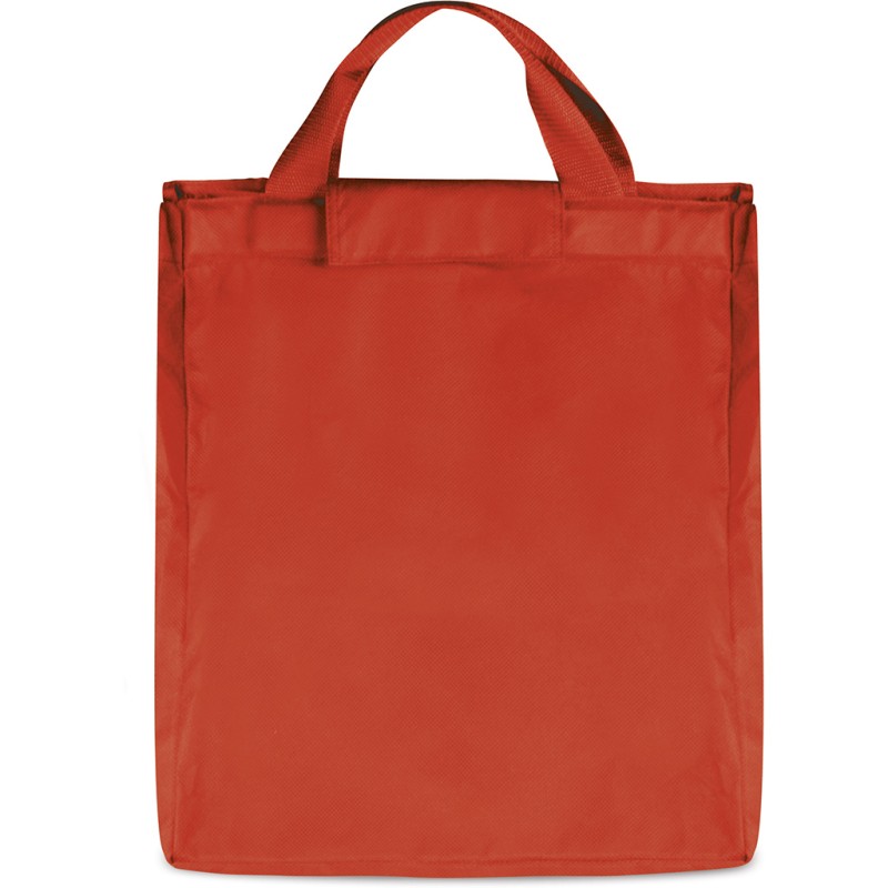 Borsa shopper con soffietto in tnt rossa personalizzata Q24246R Borsa shopper con soffietto in tnt rossa personalizzata Q24246R