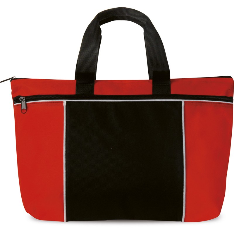 Borsa portadocumenti in tnt rosso/nero personalizzata Q24250R/N