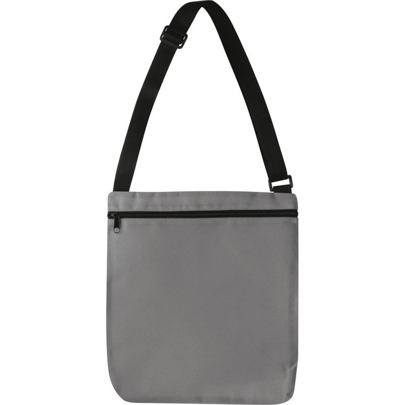 Tracolla portadocumenti in tnt grigio personalizzato Q24252GR