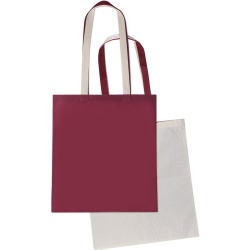 Borsa shopper ibrida in cotone natural/bordeaux personalizzata Q24254NT/BO Borsa shopper ibrida in cotone natural/bordeaux personalizzata Q24254NT/BO