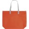 Borsa shopping con chiusura lampo in tnt arancione personalizzata Q24255A