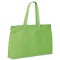 Borsa shopping con chiusura lampo in tnt verde acido personalizzata Q24255VA
