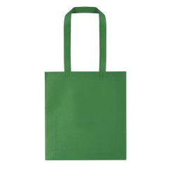 Borsa shopper con soffietto in tnt verde personalizzata Q24258V Borsa shopper con soffietto in tnt verde personalizzata Q24258V