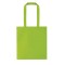 Borsa shopper con soffietto in tnt verde acido personalizzata Q24258VA