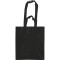 Borsa shopper con soffietto in pp laminato nera personalizzata Q24260N