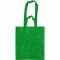 Borsa shopper con soffietto in pp laminato verde personalizzata Q24260V