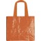 Borsa shopper con soffietto in pp laminato arancione personalizzata Q24261A