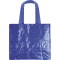 Borsa shopper con soffietto in pp laminato blu royal personalizzata Q24261BL