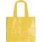 Borsa shopper con soffietto in pp laminato gialla personalizzata Q24261G