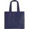 Borsa shopper con soffietto in pp laminato blu navy personalizzata Q24261NY