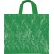 Borsa shopper con soffietto in pp laminato verde personalizzata Q24262V
