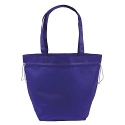 Borsa shopper con soffietto in tnt blu royal personalizzata Q24267BL