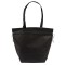Borsa shopper con soffietto in tnt nera personalizzata Q24267N