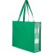 Borsa shopper con soffietto in rpet verde personalizzata Q24274V