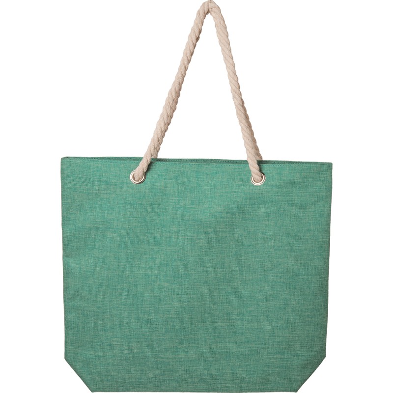 Borsa mare in poliestere verde personalizzata Q24276V