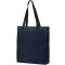 Borsa shopper con soffietto in poliestere blu navy personalizzata Q24281NY