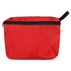 Borsa shopper con soffietto in poliestere rossa personalizzata Q24281R Borsa shopper con soffietto in poliestere rossa personalizzata Q24281R