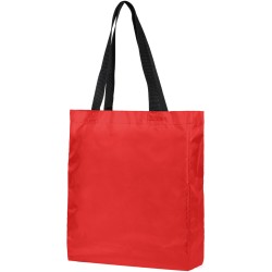 Borsa shopper con soffietto in poliestere rossa personalizzata Q24281R Borsa shopper con soffietto in poliestere rossa personalizzata Q24281R