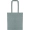 Borsa shopper con soffietto in cotone riciclato verde personalizzata Q24283V