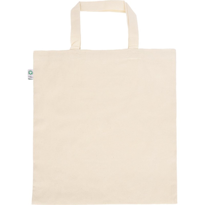 Borsa shopper colore natural in cotone organico natural personalizzata Q24291
