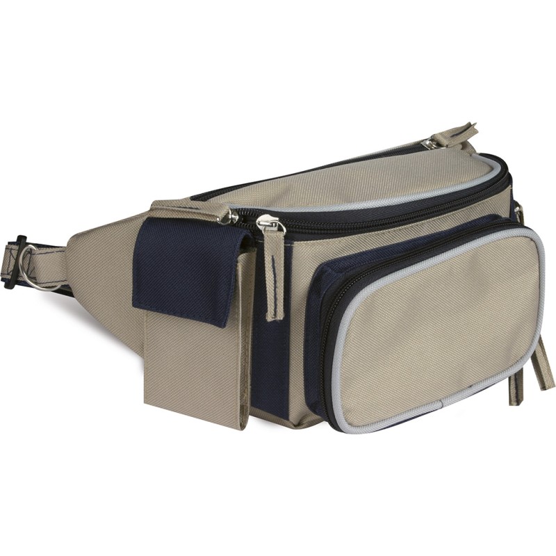 Marsupio multitasche in poliestere kaki personalizzato Q24304KA