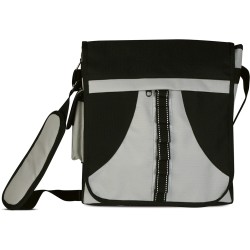 Borsello con tracolla nero personalizzato Q24325N