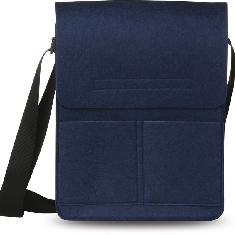 Tracolla in feltro blu navy personalizzato Q24326NY