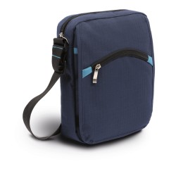 Tracolla in poliestere ribstop blu navy personalizzato Q24332NY