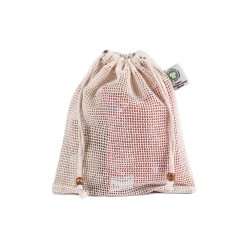 Sacca con rete in cotone organico personalizzato Q24335