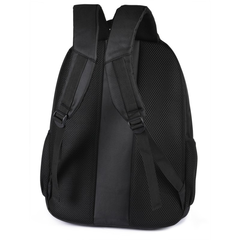 Zaino portacomputer in poliestere nero personalizzato Q24340N