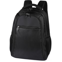 Zaino portacomputer in poliestere nero personalizzato Q24340N Zaino portacomputer in poliestere nero personalizzato Q24340N