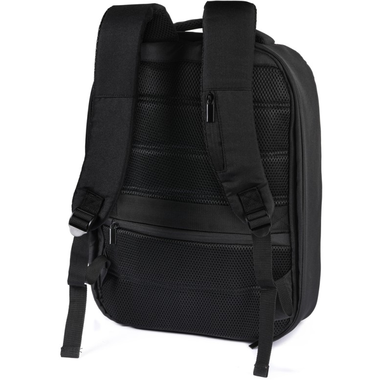 Zaino antitaccheggio in rpet nero personalizzato Q24341N