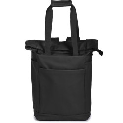 Zaino multiuso in pvc soft touch nero personalizzato Q24344N Zaino multiuso in pvc soft touch nero personalizzato Q24344N