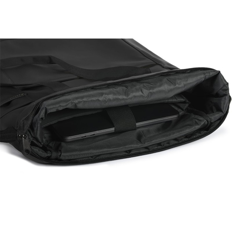 Zaino multiuso in pvc soft touch nero personalizzato Q24344N Zaino multiuso in pvc soft touch nero personalizzato Q24344N