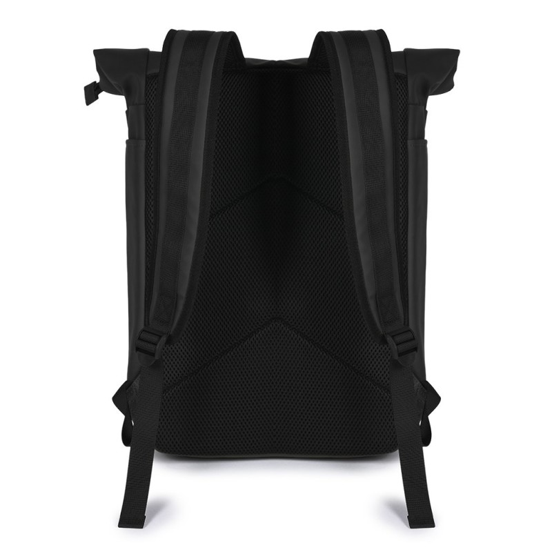 Zaino multiuso in pvc soft touch nero personalizzato Q24344N Zaino multiuso in pvc soft touch nero personalizzato Q24344N
