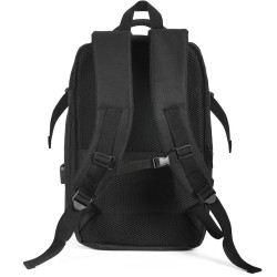 Zaino portacomputer da cabina aereo in poliestere nero personalizzato Q24345N Zaino portacomputer da cabina aereo in poliestere nero personalizzato Q24345N