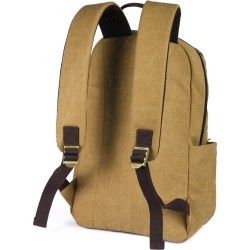 Zaino vintage in policotone canvas kaki personalizzato Q24351KA Zaino vintage in policotone canvas kaki personalizzato Q24351KA