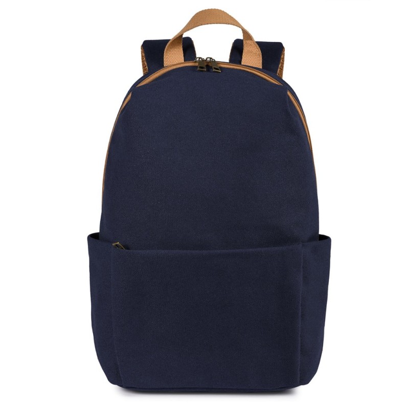 Zaino vintage in policotone canvas blu navy personalizzato Q24351NY