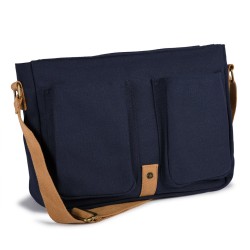 Tracolla vintage in policotone canvas blu navy personalizzato Q24352NY Tracolla vintage in policotone canvas blu navy personalizzato Q24352NY